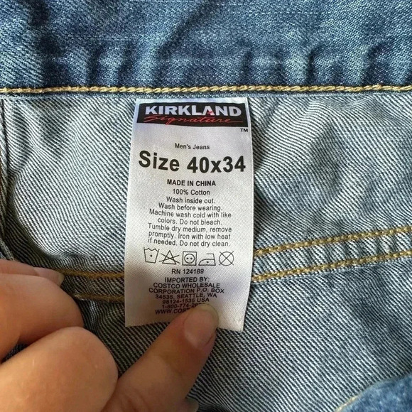 Kirkland jeans 2 pairs size 40*34 like new - Picture 2 of 6